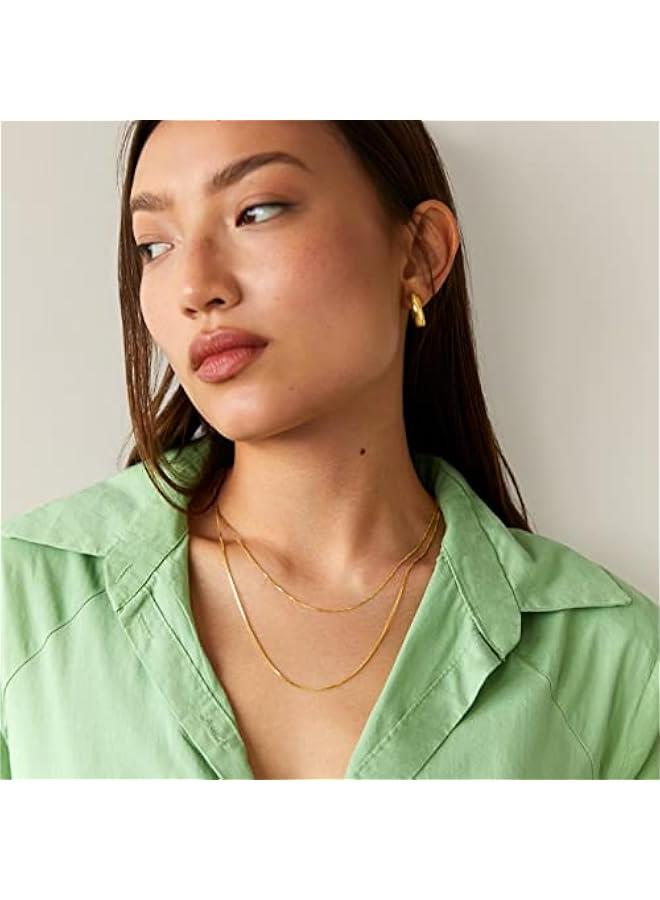 بافوا بافوي سلسلة من الفضة الاسترليني عيار 925 الايطالية الصلبة مطلية بالذهب عيار 22 قيراط | ثعبان، صندوق مربع، كابل، كبح فائق المرونة، قلادة ميامي كوبان وحبل متعرج قطع الماس للنساء والرجال | صنع في ايطاليا - Image 5