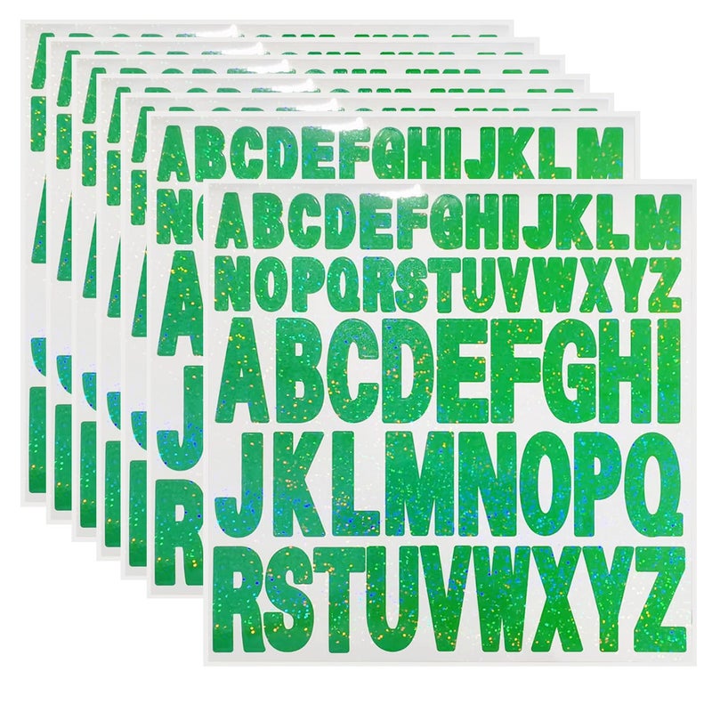 Starboling Letter Stickers,2 Inch+1 Inch Green Alphabet Sticker,Self Adhesive Vinyl for Crafts Outdoor Sign Wall Mailbox Windows Doors Car posterboard - Image 1