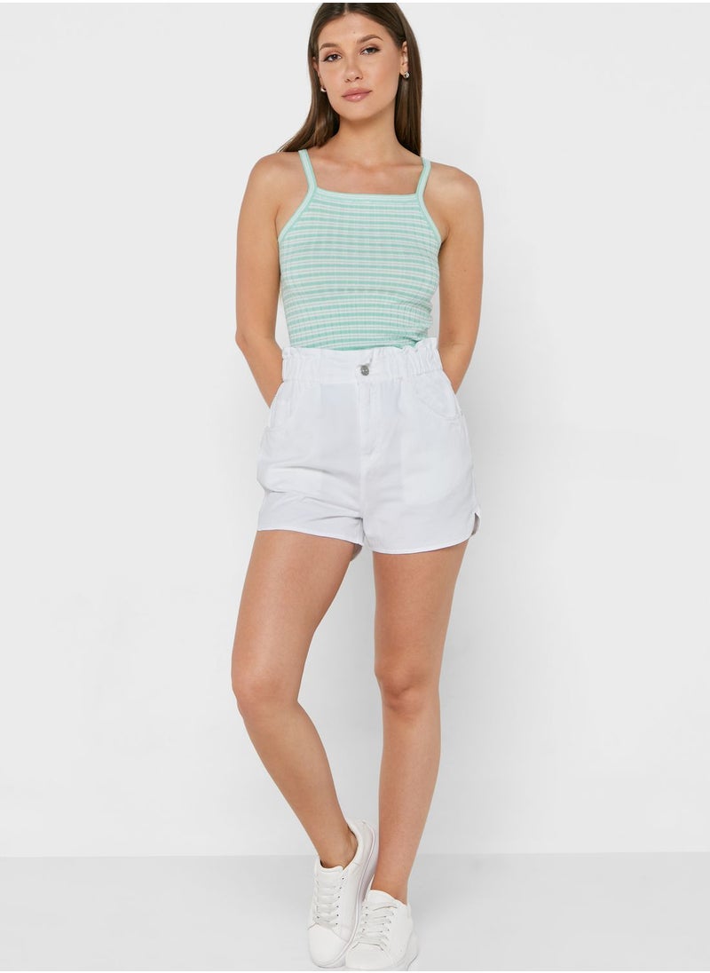 Jacqueline de Yong - Striped Knitted Tank Top - Image 1