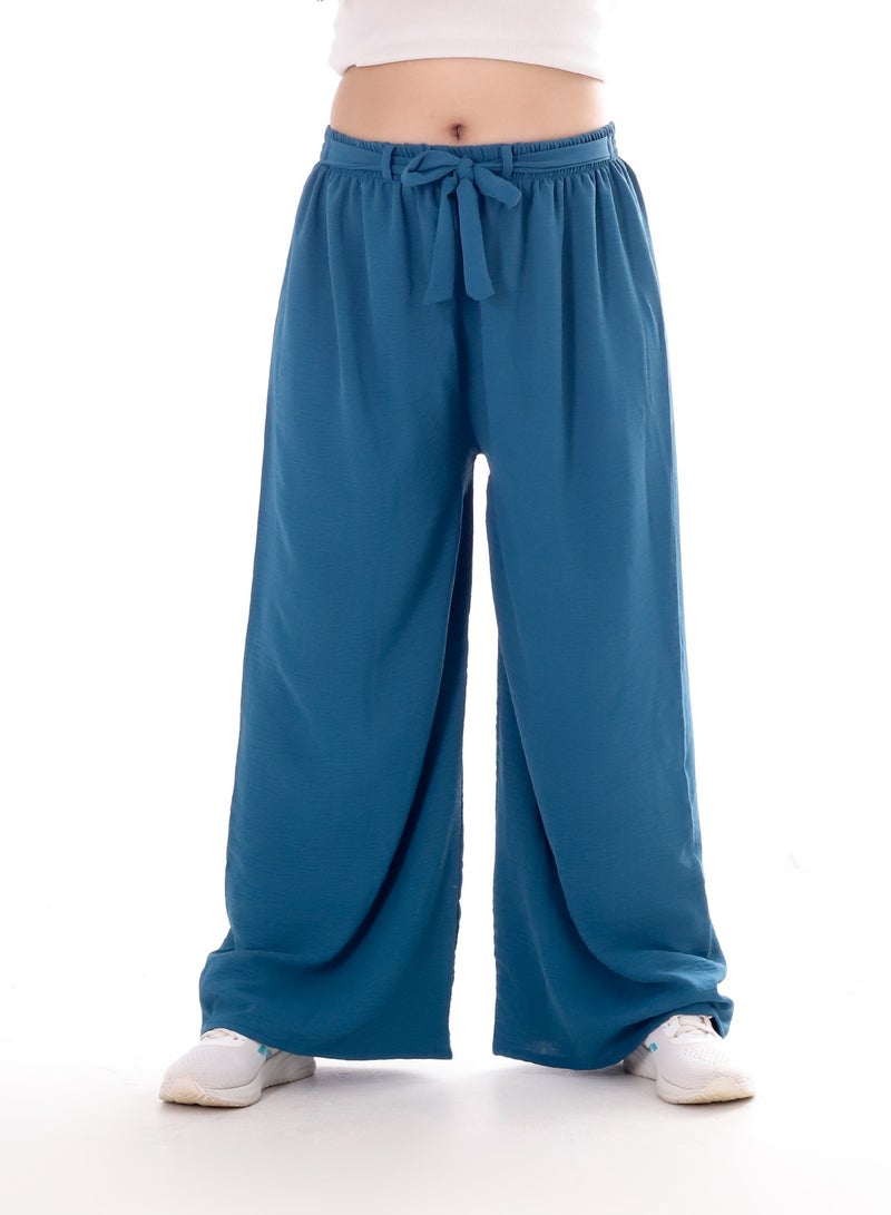 BEBO Women's solid long pants with drawstring - Image 1
