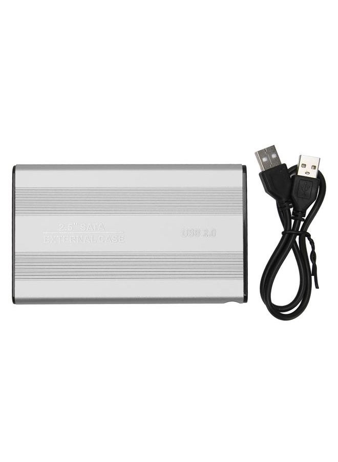 Thoraya 2.5 Inch Portable Metal External Hard Drive USB2.0 Ultra-thin External Hard Drive Silver 500GB  - Image 1
