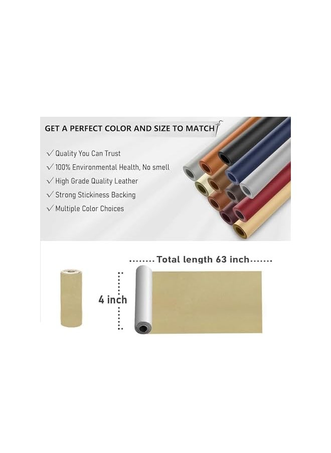 PROMASS promass Sofa Leather Repair Patches, Self Adhesive Leather Repair Tape Kit, 10x150 cm Leather Repair Patch for Furniture, Leather Repair Patch for Car seat, Sofas, Couch, Boat Seat (Yellow)  - Image 4