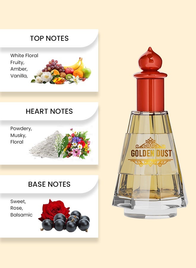Atlantic Golden Dust 25 ML Oil Based Perfume with Soft Florals and Warm Powdery Layers - Image 2