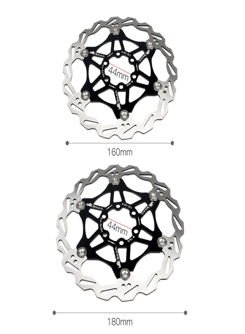 SNAIL Bike Cycling Bicycle Floating Disc Rotor MTB Mountain Bike 6 Bolts Disc Brake Rotor 160MM / 180MM - Image 2