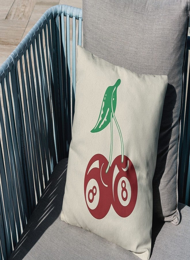 OFlich Vintage Red Cherry 8 Ball Throw Pillow Case 18″×18″,Funny Lucky Billiards Magic Ball Decorative Cushion Cover for Home Office Dorm Girls Room,Gifts for Billiards Lovers Girls Boys Teens - Image 3
