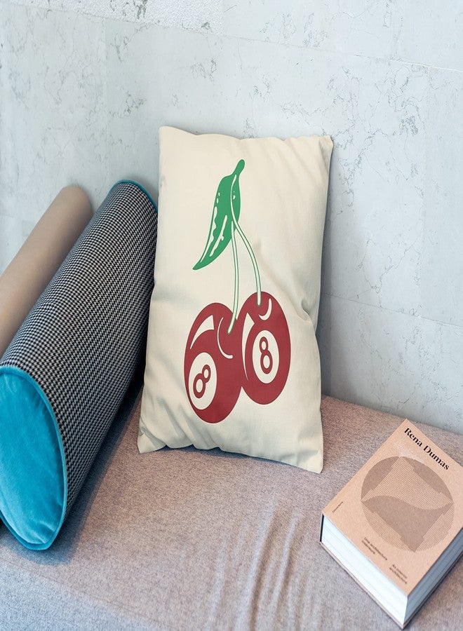 OFlich Vintage Red Cherry 8 Ball Throw Pillow Case 18″×18″,Funny Lucky Billiards Magic Ball Decorative Cushion Cover for Home Office Dorm Girls Room,Gifts for Billiards Lovers Girls Boys Teens - Image 2