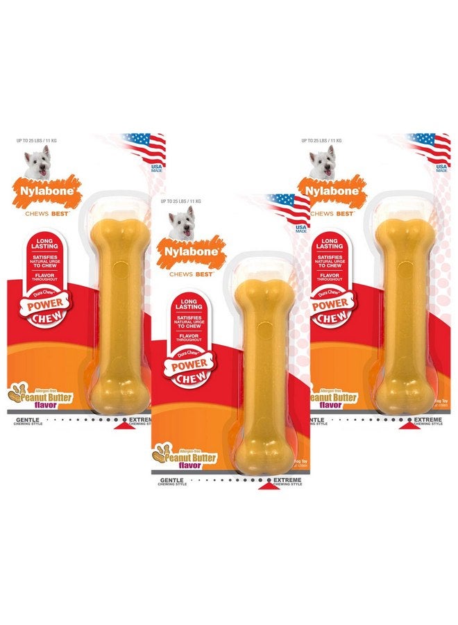 Nylabone Dura Chew Dog Chew Bones (Peanut Butter, 3-Bones) - Image 1