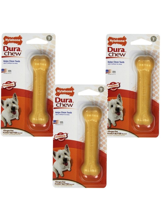 Nylabone Dura Chew Dog Chew Bones (Peanut Butter, 3-Bones) - Image 2