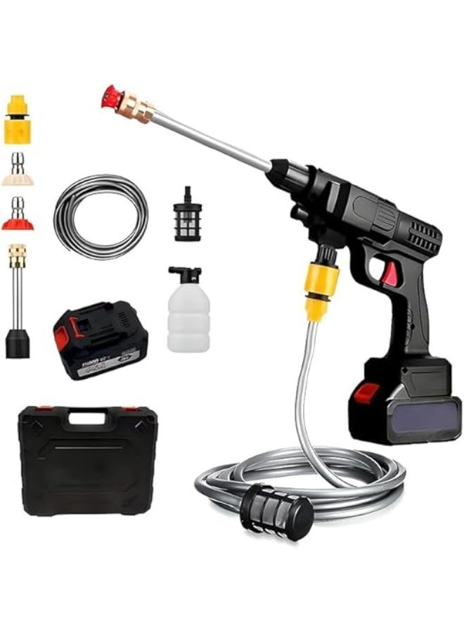 Rechargeable electric water gun with 48V battery – powerful water pressure, multi-purpose – suitable for washing cars, air conditioners, carpets, cleaning driveways and trees - Image 1