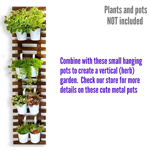 ShopLaLa Wall Planter - Hanging Wooden Wall Planter for Indoor Outdoor Plants, Vertical Garden, Plant Wall Mount Planter, Air Plant Succulent Holder for Flower Pot Display Hanger Frame 47.2" (120cm) - Image 3