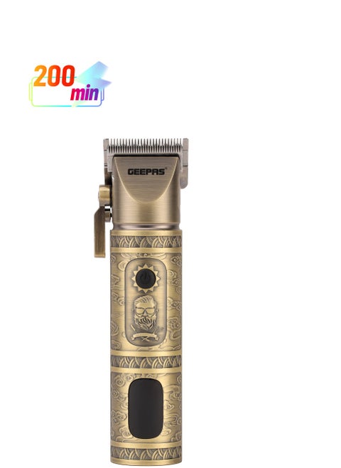 Professional Hair And Beard Clipper With High Capacity Li-ion Battery And Fast Charging, 6 Separate Comb Attachments and 1 Protection Cap | LED Display, Perfect for Home and Saloon