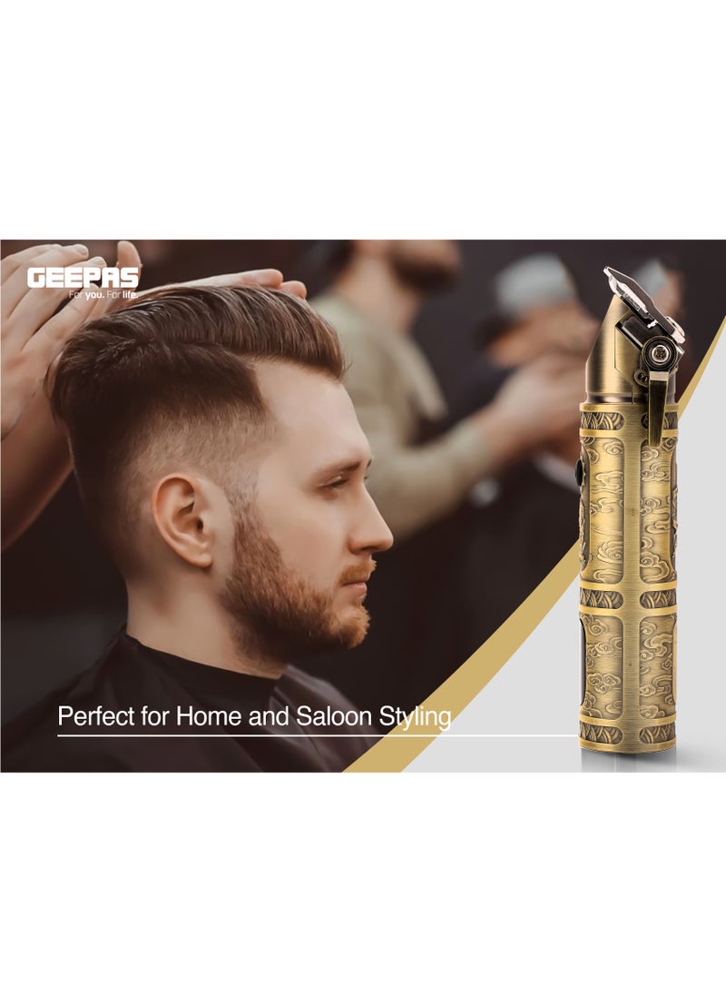 Professional Hair And Beard Clipper With High Capacity Li-ion Battery And Fast Charging, 6 Separate Comb Attachments and 1 Protection Cap | LED Display, Perfect for Home and Saloon