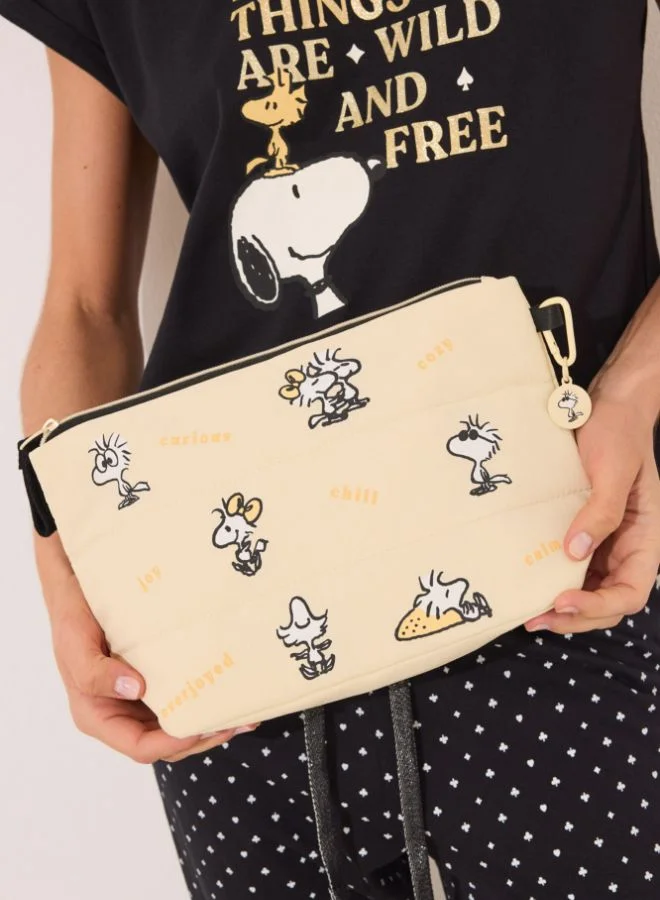 women'secret Medium Snoopy yellow vanity case