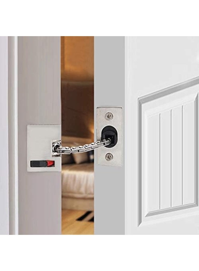 ROBUSTLINE Door Chain Guard Concealed C908 Ss With Spring Anti Theft Press Lock Punch Free Door Chain Lock Bedroom Home Apartment Hotel Security Door Sliding Safety Chain Lock Stainless Steel Easy 
