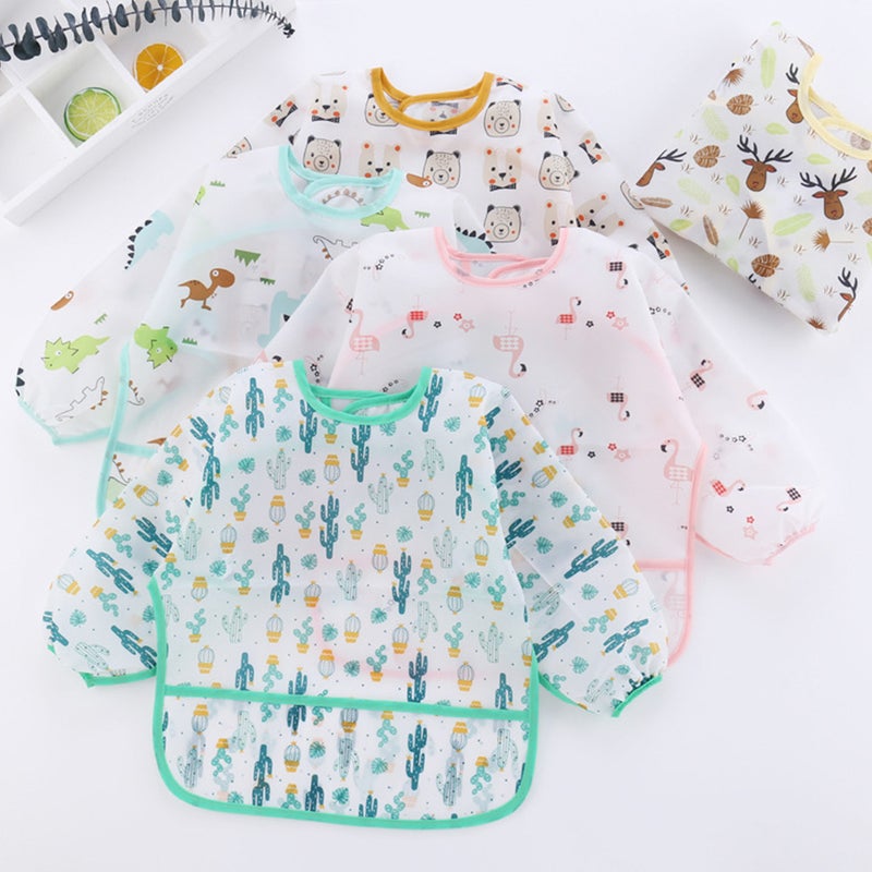 5 Pcs Sleeved Baby Bibs Sleeved Bib Practical Baby Smock - Image 1