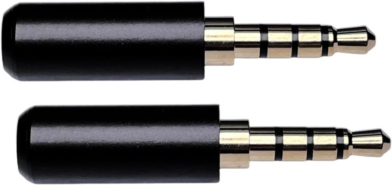 CESS TRRS 4 Pole Stereo Male Plug 3.5mm Solder Type, Gold-Plated, Black Metal Housing, Perfect Replacement for Headphones, Earphones, Microphones (2 Pack) - Image 4