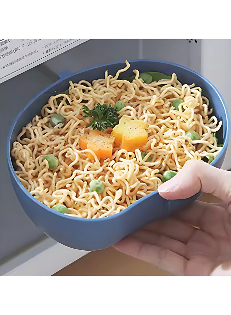 تويسو صندوق غداء بلاستيكي من Twisoo Cute Duck للأطفال، مقاوم للتسرب والانسكاب، 900 مل، بولي بروبيلين خالٍ من البيسفينول A، مقصورتين مع ملعقة - مثالي للمدرسة والسفر (أزرق) - Image 2