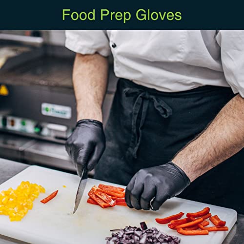 FifthPulse Disposable Black Nitrile Gloves X Large 50 Count - Extra Thick 4.5 Mil - Powder and Latex Free Rubber Gloves - Surgical Medical Exam Gloves - Food Safe Cooking Gloves - Image 4
