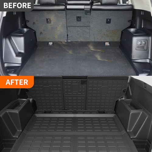 powoq Cargo Mat Compatible with 2010-2024 Toyota 4Runner Back Seat Protector Replacement for 2010-2024 Toyota 4Runner 5 Seater Accessories (Fit W/O Sliding Tray, Rear Backrest Mats+Rear Trunk Mat) - Image 3