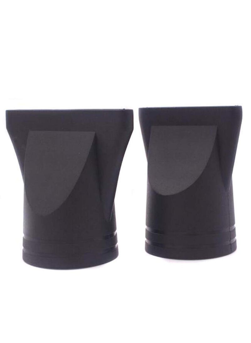 erioctry 2PCS (Not Universal) Black Plastic Salon Replacement Hair Dryer Drying Concentrator Hair Styling Tool Hood Cover ONLY Fit for the Nozzle Outer Diameter is 4.5CM  - Image 1