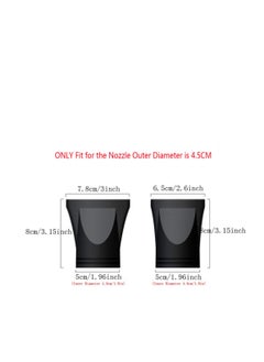 erioctry 2PCS (Not Universal) Black Plastic Salon Replacement Hair Dryer Drying Concentrator Hair Styling Tool Hood Cover ONLY Fit for the Nozzle Outer Diameter is 4.5CM  - Image 4