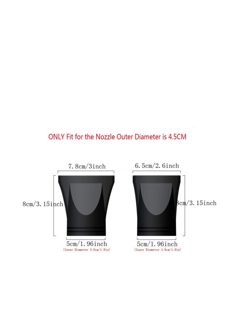 erioctry 2PCS (Not Universal) Black Plastic Salon Replacement Hair Dryer Drying Concentrator Hair Styling Tool Hood Cover ONLY Fit for the Nozzle Outer Diameter is 4.5CM  - Image 4