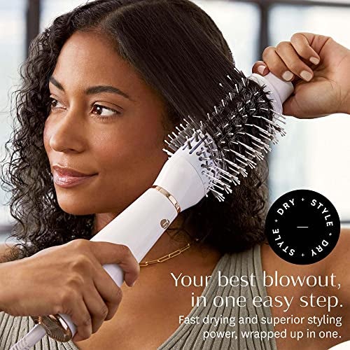 T3 AireBrush One-Step Smoothing and Volumizing Hair Dryer Brush, Blow Dryer Brush for Fast Drying and Styling with Multiple Heat and Speed Settings, Ceramic Oval Brush and Cool Shot - Image 2