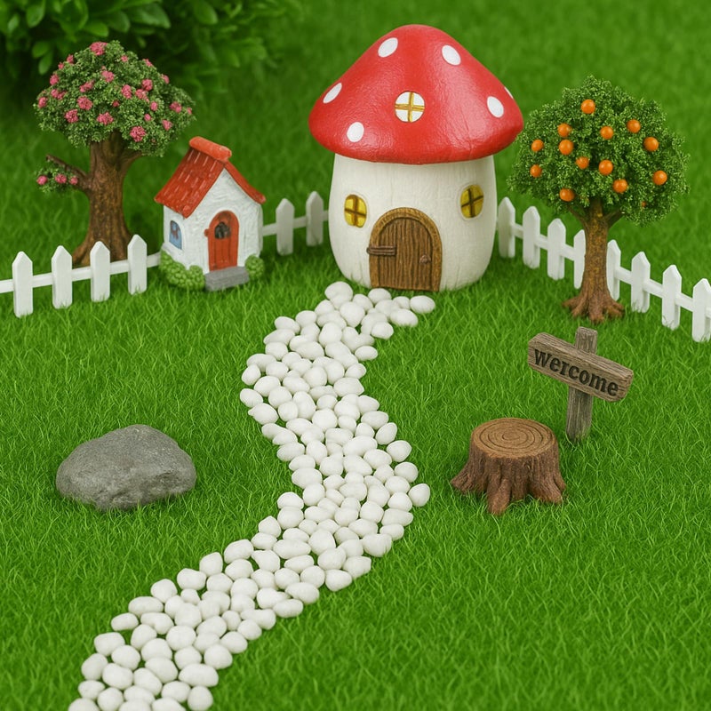 Shindel شيندل 4 عبوات من العشب الاصطناعي للزينة للحرف اليدوية، 6" × 6" موسى اصطناعي لحديقة مصغرة، إكسسوارات منزل الدمى، لوازم الديوراما، زينة DIY - Image 5