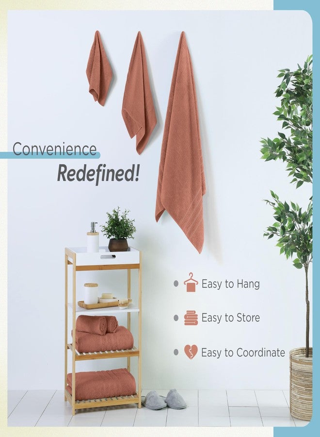 Martex 6-Piece Towel Set - Ultimate Performance - 100% Cotton - 2 Bath Towels - 2 Hand Towels - 2 Wash Cloths - Versatile - Low-Linting - Supersoft & Absorbent Bathroom Set - Easy Care - Terracotta - Image 4