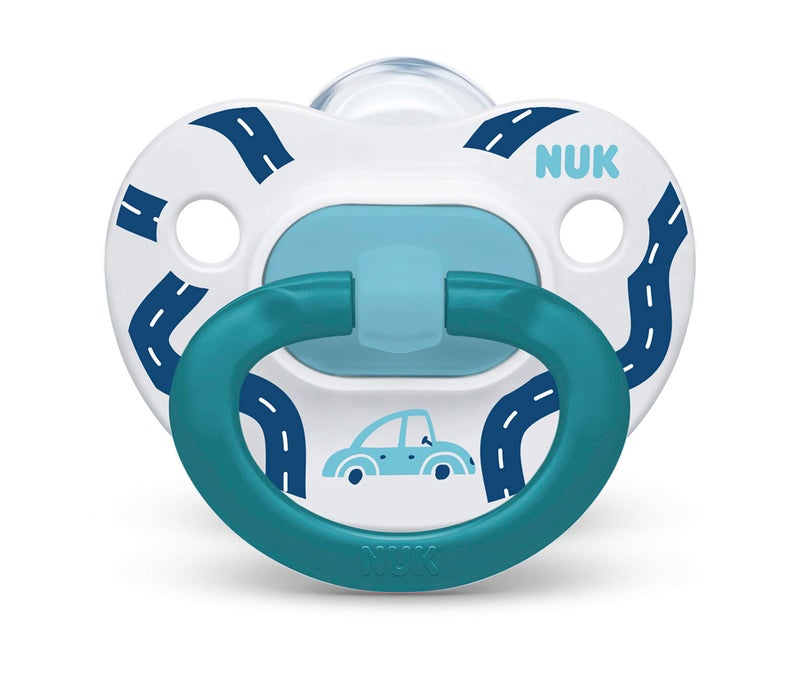 NUK Comfy Orthodontic Pacifiers, Blue Assorted, 18-36 Months, 2 Count, Soft & Durable Design for Baby Comfort - Image 4