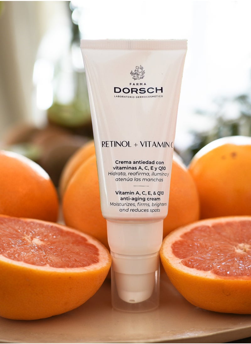FARMA DORSCH - FARMA DORSCH Retinol + Vitamin C - Antiaging & Moisturising Cream with Antiaging Vitamins - Retinol Cream for Face - Dark circle Removal Cream, Dark Spot Remover, Anti Wrinkle Face Cream - 50ml - Image 1