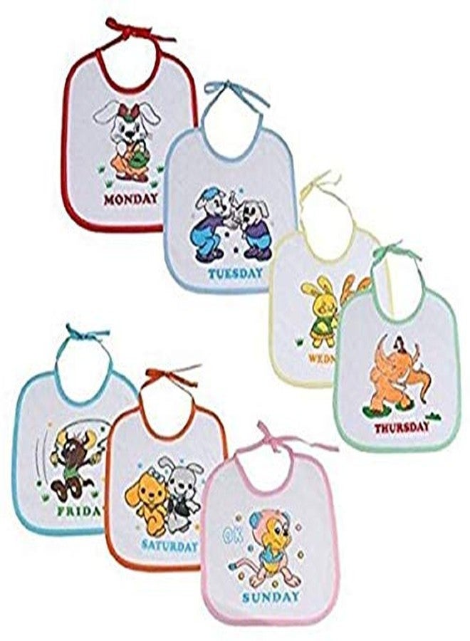 Ineffable Beautiful Printed Sunday-Monday Bib 7 Days Baby Bib - Image 2