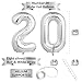 SINBEE 40 Inch Silver 20 Number Balloons Giant Jumbo Helium Mylar Foil Silver Number Balloons for Birthday Silver Mylar Digital Balloons for 20th Birthday Anniversary Party Decorations Supplies - Image 4