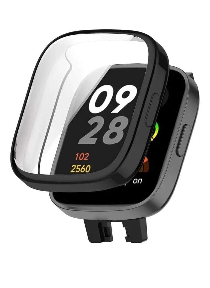Generic TPU Full Protective Case Cover Compatible with Redmi Watch 3 Smartwatch (Black)  - Image 1