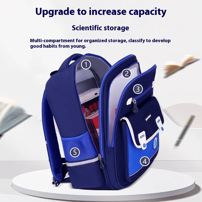 Bluejw 25 New Fashionable Oxford Nylon Lined Zipper Waterproof Burden-Reducing Air Cushion Belt 20L 1-3-6 Grade Primary Backpacks - Image 5