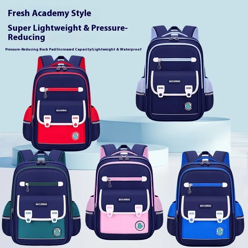 Bluejw 25 New Fashionable Oxford Nylon Lined Zipper Waterproof Burden-Reducing Air Cushion Belt 20L 1-3-6 Grade Primary Backpacks - Image 3