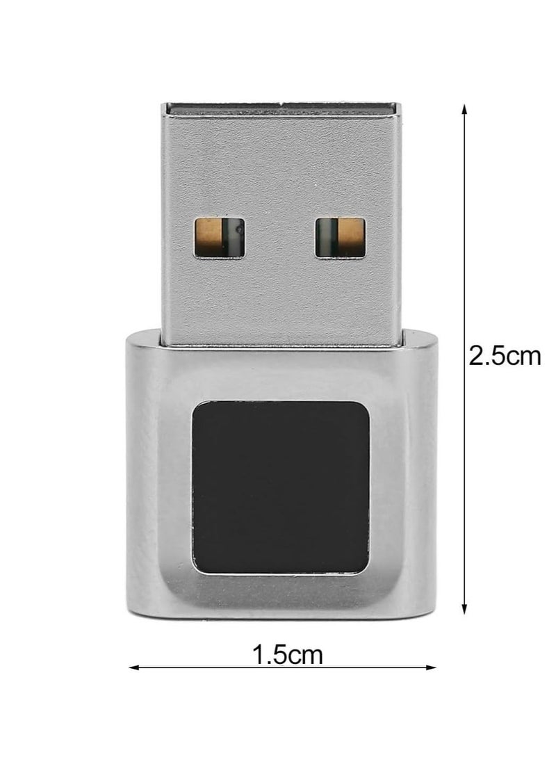 Generic - USB Fingerprint Reader Mini Fingerprint Scanner PC Dongle Windows Hello Fingerprint Reader for PC Laptop 360 Degree Touch Speedy Matching Biometric Portable USB Fingerprint Logger for Windows 10/11 - Image 1