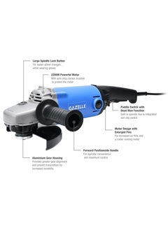 Gazelle Gazelle GM4570 220V 7 In. Angle Grinder (180mm), Deadman/Paddle Switch, 2200W 1 year warranty  - Image 2