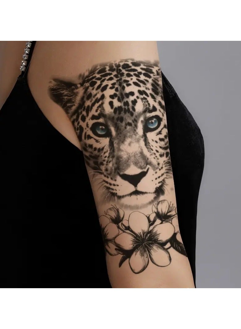 ORiTi Waterproof Leopard Pattern Arm Wrist Tattoo Sticker - Lasts 2-5 Days - Perfect for Men and Women - Image 1