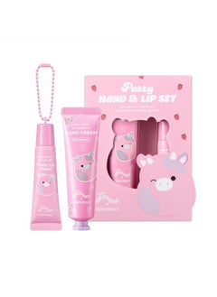 TONYMOLY TONYMOLY x Squishmallows Patty the Cow 2 PC Hand Cream & Lip Gloss Set, Strawberry Hand Cream, Strawberry Shortcake Lip Gloss 