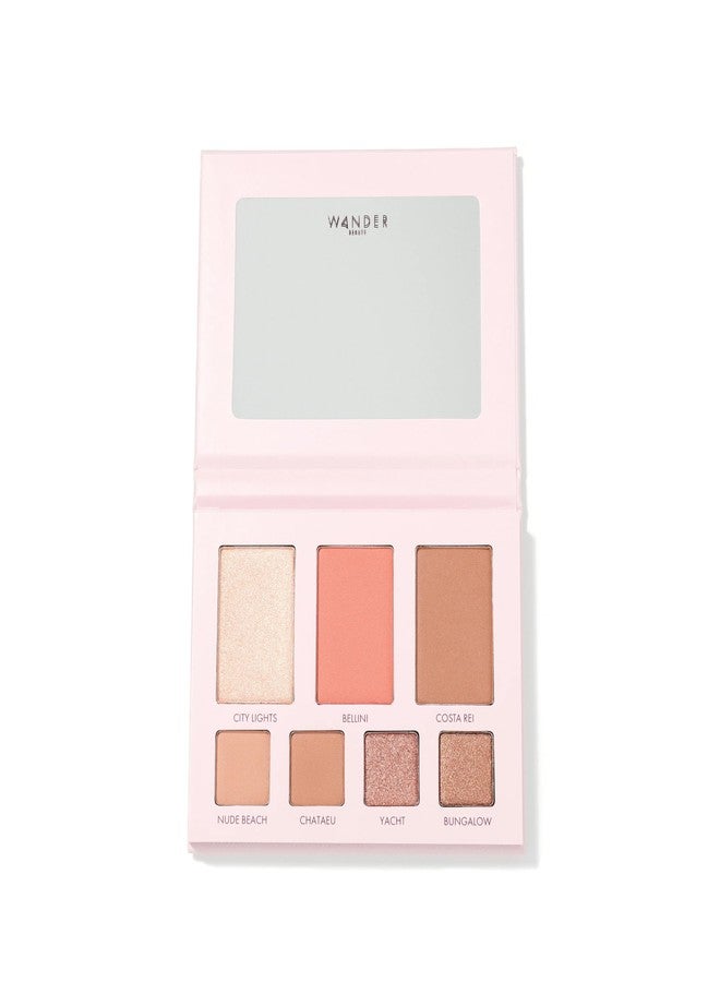Wander Beauty Getaway Eye & Face Palette - Sunkissed (Light/Medium) - Full Face Makeup Palette Enriched With Vitamin E - For Day & Night Looks - 4 Shadows, Highlighter, Blush, and Bronzer - 0.34 fl oz - Image 1