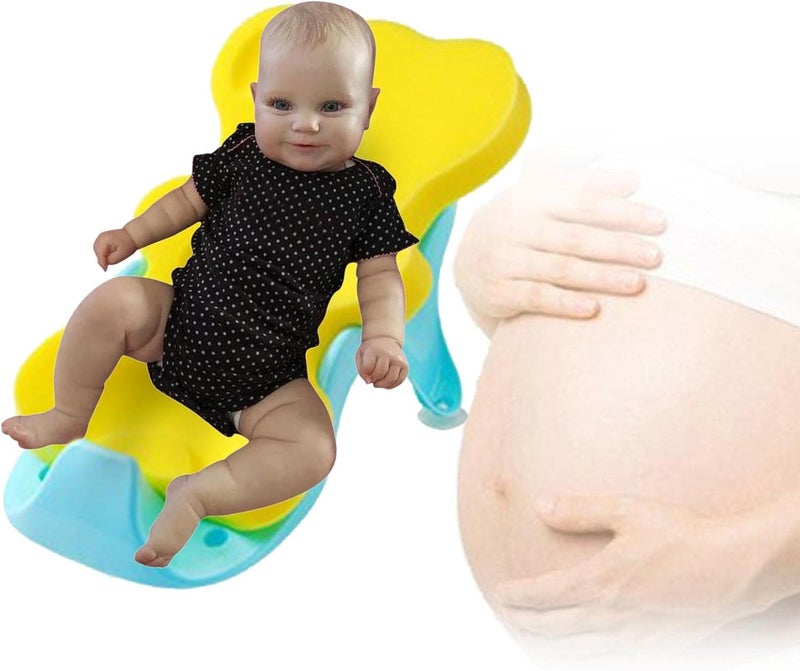 كلاراكو إسفنجة استحمام للأطفال الرضع، مانعة للانزلاق، لون أصفر - Image 4