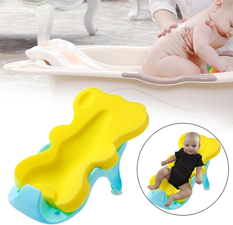 كلاراكو إسفنجة استحمام للأطفال الرضع، مانعة للانزلاق، لون أصفر - Image 2