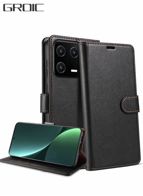 Compatible with Xiaomi 13 Pro Case,Premium Leather Wallet Case with Kickstand and Card Slots,Flip phone Shell for Xiaomi 13 Pro