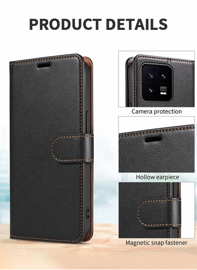Compatible with Xiaomi 13 Pro Case,Premium Leather Wallet Case with Kickstand and Card Slots,Flip phone Shell for Xiaomi 13 Pro