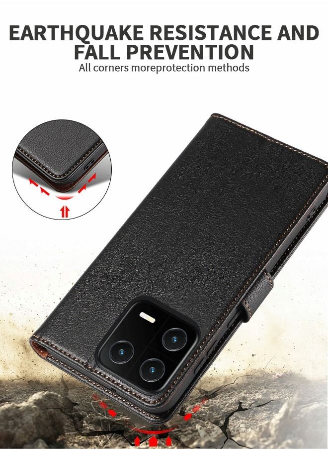 Compatible with Xiaomi 13 Pro Case,Premium Leather Wallet Case with Kickstand and Card Slots,Flip phone Shell for Xiaomi 13 Pro