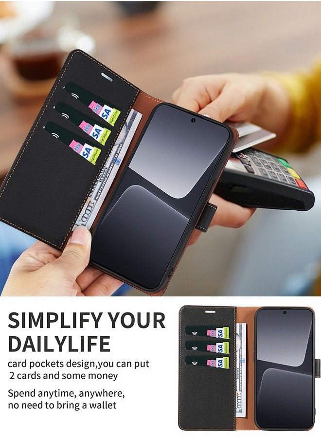 Compatible with Xiaomi 13 Pro Case,Premium Leather Wallet Case with Kickstand and Card Slots,Flip phone Shell for Xiaomi 13 Pro