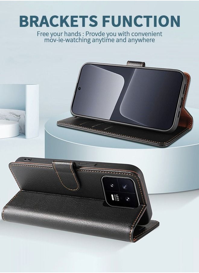 Compatible with Xiaomi 13 Pro Case,Premium Leather Wallet Case with Kickstand and Card Slots,Flip phone Shell for Xiaomi 13 Pro