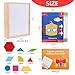 GEMEM 288 PCS Wooden Magnetic Pattern Blocks SetMontessori Tangram Puzzle STEM Toys for Kids Ages 38 Educational Learning Toys Gift - Image 4