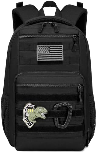 SunForMorning Kids Tactical Backpack Army Molle Bookbag Military Boys Backpack for School Outdoor Camping Black - Image 1